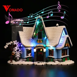 블록 10293 Santa의 방문 빌딩 블록 세트를위한 Vonado LED 조명 키트는 모델 벽돌 DIY 크리스마스 선물 장난감 231123 포함되지 않습니다.