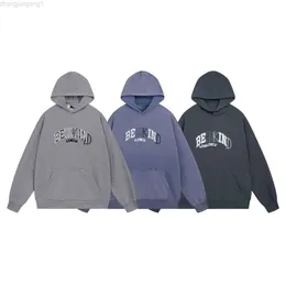 Designer Balencaigaity Hoodie Balanciaga Paris 2023 New B Family Classic Letter Graffiti. Toothbrush Embroidered Clothes Made of Old Worn Hooded Sweater