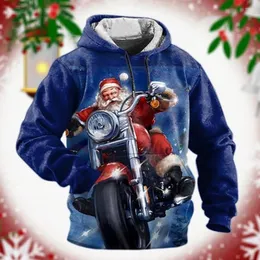 Men's Hoodies Graphic Santa Claus Merry Christmas Casual Vintage D Print Hoodie Pullover Sports Outdoor Holiday Going Out