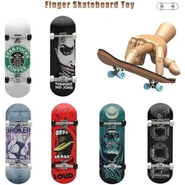 New New 10 Styles Wooden Fingerboard Set Finger Skate Board Maple Wood Professional Mini Skateboard Kid Toys for Boys