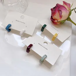 Kolczyki stadnorskie w kształcie akrylu dla kobiet dziewczęta żywica Dangle Korea moda geometryczna biżuteria na świąteczne prezenty 2023