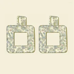 Dangle Earrings Design Acrylic Glitter Star Sequin Drop For Women Bohemian Transparent Square Long Fashion Jewelry