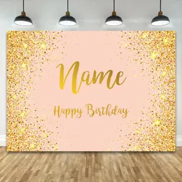 Party-Dekoration, goldene Glitzer, Individualisierung, Geburtstag, Banner, Hintergrund, benutzerdefinierter Name, Hintergrund, Kommunion, Taufe, Dekoration