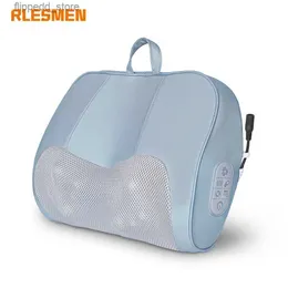 Massaging Neck Pillowws RLESMEN Neck Massage Pillow Shiatsu Deep Kneading Shoulder Back and Foot Massager 45 Heated Relaxation Gifts For Women Men Dad Q231123