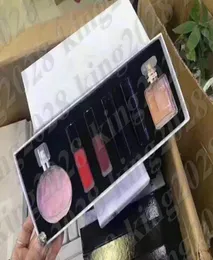 Novos conjuntos de maquiagem perfume famosos 2 peças perfume 4 peças batom com caixa 6 em 1 conjunto perfume 6 peças dhl ship9007810