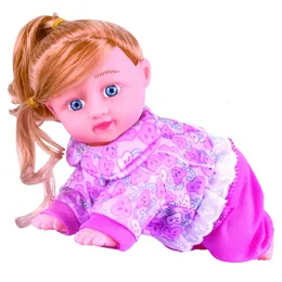 Куклы, милая ползающая музыкальная кукла, 10 дюймов, красивая электрическая игрушка для пения и танцев для девочек, забавные детские товарищи по играм 231122
