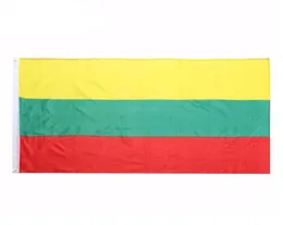 Bandeira da Lituânia de alta qualidade 3x5 FT Bandeira Nacional 90x150cm Festival Party Gift 100D Poliéster Interior Exterior Bandeiras impressas e Ba7833688