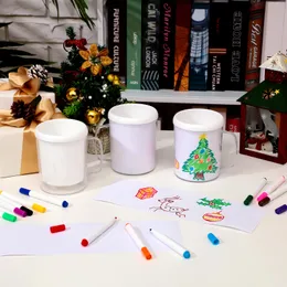 24 Set Noel Boyalı Kupa Kiti Çocuklar İçin Toplu Renk Kendi bardaklarınız Kendi Kupalar Tasarlayın Renkli İşaretler DIY Doğum Günü Anneler Babalar Günü için Harika Zanaat Projesi