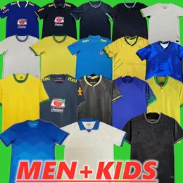 ブラジルのレトロサッカージャージ1998 2002 Carlos n E y m a r jr Romario Brasil Shird 2004 Camisa de Futebol 1994 2006 1982 Adriano Rivaldo 1988 2000 1957 2010 Tops