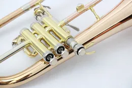 Instrumentos de latão de alta qualidade, chifre de flugel lindo ouro rosa flugelhorn