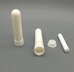 2000 Garrancas/lotes Vendas quentes Bates de inalador nasal em branco, inaladores nasais de aroma em branco plástico para óleo essencial de bricolage