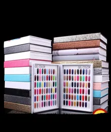 Professionelles Modell 216 Farben Nagelgelpoliermittel Farbdisplay-Kartenbuch Spezielles Kartendiagramm Nagelkunstwerkzeuge mit 226 falschen Nägeln6868191