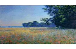 Ręcznie malowane płótno Art Claude Monet Obrazy Oat i pole, Giverny for Wall Decor1338122