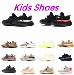 Yeeziness Yezziness ökar V2 Kids Running Shoes Children V2 Basketballtränare Wolf Gray Toddler Sport utomhus Sneakers för pojke och tjej Chaussures Pour Enfant