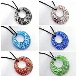 Pendentif Colliers À La Main En Verre De Murano Collier Ovale Une Pièce Pour Femme Chandail Chaîne Bijoux De Mariage Cadeaux De Fête