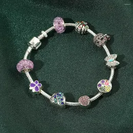 Bracelets de charme de alta qualidade feitos de cristal de cristal branGles de pulseira de pulseira para mulheres femme Brand jóias diy pulseras mujer amigas presentes