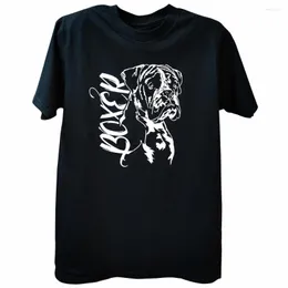 Herrar t skjortor rolig boxare hund grafisk bomull streetwear kort ärm o-hals harajuku hip hop pet pappa djur t-shirt herr kläder