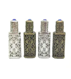 50 шт. 3 мл бронзовый стиль арабские флаконы для духов арабский стеклянный контейнер для бутылок с ремесленным украшением6784582