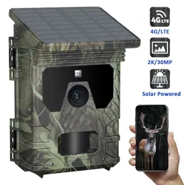 Hunting Cameras Outdoor Live Show APP Control Wireless Camera 2K HD Night Vision 30MP Solar Charging Support Wildlife Trap Game Cam 231123