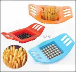 Utensili per frutta e verdura Cucina Cucina Sala da pranzo Bar Giardino domestico Tagliapatate in acciaio inossidabile Tagliapasta per patatine fritte Plastica Veg Dhhz69217901