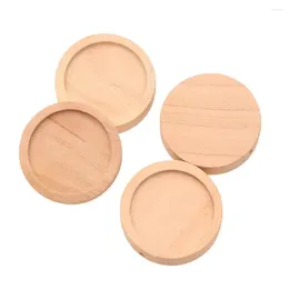 Pendanthalsband 20x Natural Wood Charms Basinställning Tray Cabochon 30mm