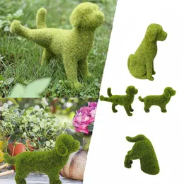 Garden Decorations Creative Topiary Sculptures Ornaments Simulation Puppy Ornament Dog Statue Figurines Peeing 230422