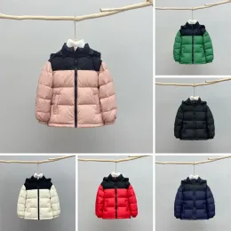 projektant dzieci dzieci w dół płaszcz nf designerka zimowa kurtka chłopcy dziewczęta na zewnątrz w dół z kapturem ciepłe parko czarne puffer kurtki literowe nadruk odzież znona na wiatraka