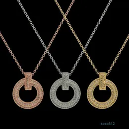 Jj3x Womensring Full Drilling Designer-Schmuck Gold/Silber/Rose mit Drill-Halskette Komplette Marke als Hochzeitsgeschenk Weihnachtsgeschenk Tiffanyismus Jmqk