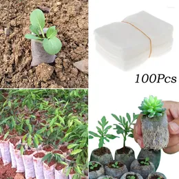Planters 100Pcs Non-woven Fabric Seedling Bags 8 10cm Nursery Pocket For Garden Tool Potato Planting Grow Bag Pots Breathable