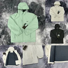 Technotopolowe męskie projektant kurtki Windbreaker Coats Męskie nylonowe z długim rękawem jakość blaty cienkie z kapturem sportowe odzież luźna na zewnątrz aktywna joggingowa kurtka A116