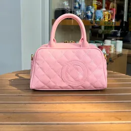 Tri Color Mini Tote Bag Caviar Skórzowa patchwork alfabet Luksusowa torebka klasyczna torebka monety na zewnątrz z tym samym kolorem uchwytem złota sprzętowa torba crossbody 21 25 cm