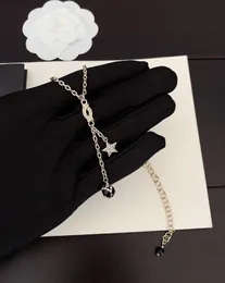Новейшее женское ожерелье с пятиконечной звездой из черного жемчуга, дизайн 2023 года, совместимое с женским ожерельем из латуни ZP