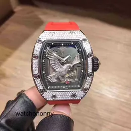 Milles mechanische Uhr Richa Luxus Business Freizeit Herren Rm23-02 Automatik Vollbohrgehäuse Band Mode Schweizer Uhrwerk Armbanduhren Hohe Qualität
