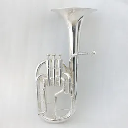 Tenor in Eb Best Quality Eb Alto Horn Copy Famous Brand Sier Plated Saxhorn