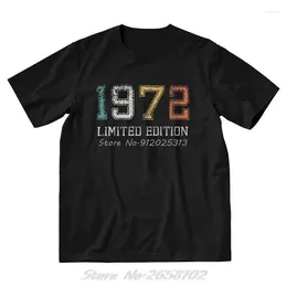 Magliette da uomo nel 1972 T-shirt da uomo grafica manica corta 48esimo regalo di compleanno Magliette in edizione limitata T-shirt in cotone Abbigliamento