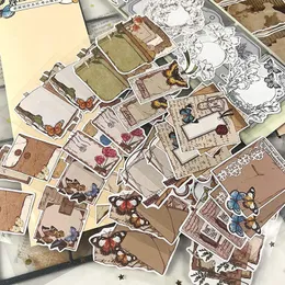 Geschenkpapier, 120 Stück Scrapbook-Aufkleber, Vintage-Briefmarken-Set, Scrapbooking-Zubehör, Dekorpapier, ästhetisch, Washi