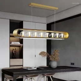 Kolye lambaları Nordic 5/8/10 Heads avize kabarcık topu modern altın/beyaz metal farlar bar yemek odası lüks tasarımcı led aydınlatma