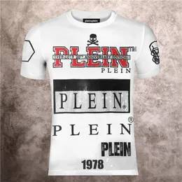 PLEINXPLEIN デザイン Tシャツメンズデザイナー Tシャツラインストーンスカルメンズ Tシャツクラシック高品質ヒップホップストリート Tシャツカジュアルトップ Tシャツ PB 16022