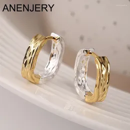 Hoop Earrings ANENJERY Metal Square For Women Geometric Ear Buckle Fashion Jewelry Gifts Pendientes Mujer