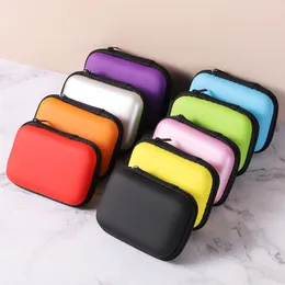 EVA Zipper Earphones Earbuds Hard Cases Box Carrying Storage Bags Pouch Portable PU Cover Holder For Card USB Cable Stereo Bluetooth Headset dh966