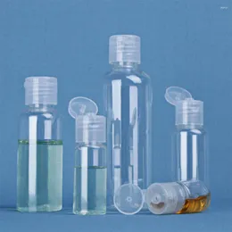 Storage Bottles 5ml 10ml 30ml 50ml 100ml 120ml Squeeze Bottle Flip Cap PET Plastic Lotion Clear Sample Vial Cosmetic Container For Travel