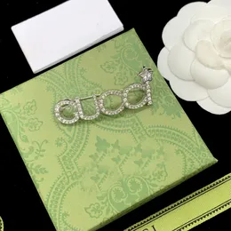 Broche de designer G para mulheres broche de pino de diamante masculino banhado a ouro 18K broche que nunca desbota