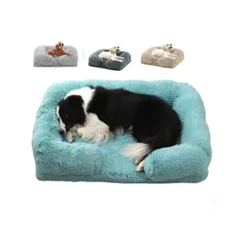 kennels pens Calming Large Dog Bed Orthopedic Egg Crate Foam Memory Foam Pet Sofa for Large Anti-Slip Bottom with Washable Removable Cover 231123