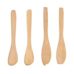 Cheese Tools Wholesale Wooden Butter Knife Dumpling Cream Knives Dessert Jam Spreader Wood Cutlery For Kitchen Sn5316 Drop Delivery Dh6Vb