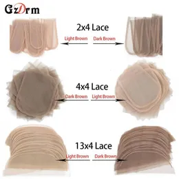 Wig Caps 5PC Light Brown Swiss Lace Net for Wig Making and Wig Caps Lace Wigs Material or Lace Closure Hair Net 231123