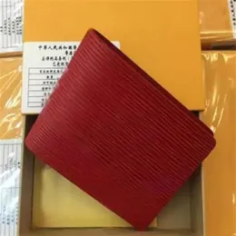 Paris Premium Red Leather Slim Wallet X Red Black Wallet Echtes Leder2289