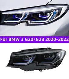 Reflektor Cała dioda LED dla BMW 3 Series G20/G28 20 20-20 22 Sygnał skrętu LED DRL Światła dzienne Wysokie reflektory napędowe mijałej