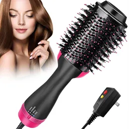 Hair Dryer Brush , Hot Air Brush with ION Generator and Ceramic Coating for Fast Drying Straightening , Curling , Electric Blow Dryer , One