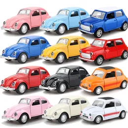 Diecast Model Metal Toys Scale 1 36 Classics Beetle Eloy Car Gift for Boys Children Barn Toy Vehicles Christmas Gifts 231124