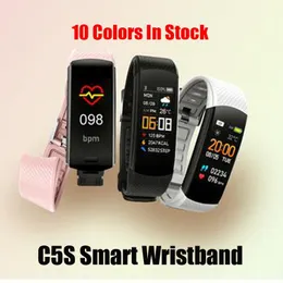 C5S Smart Wristband Fitness Bracelet IP67 impermeable Sport Tracker Presión arterial Pedómetro Smarts Band Watch Vs ID115 ID116 más M6